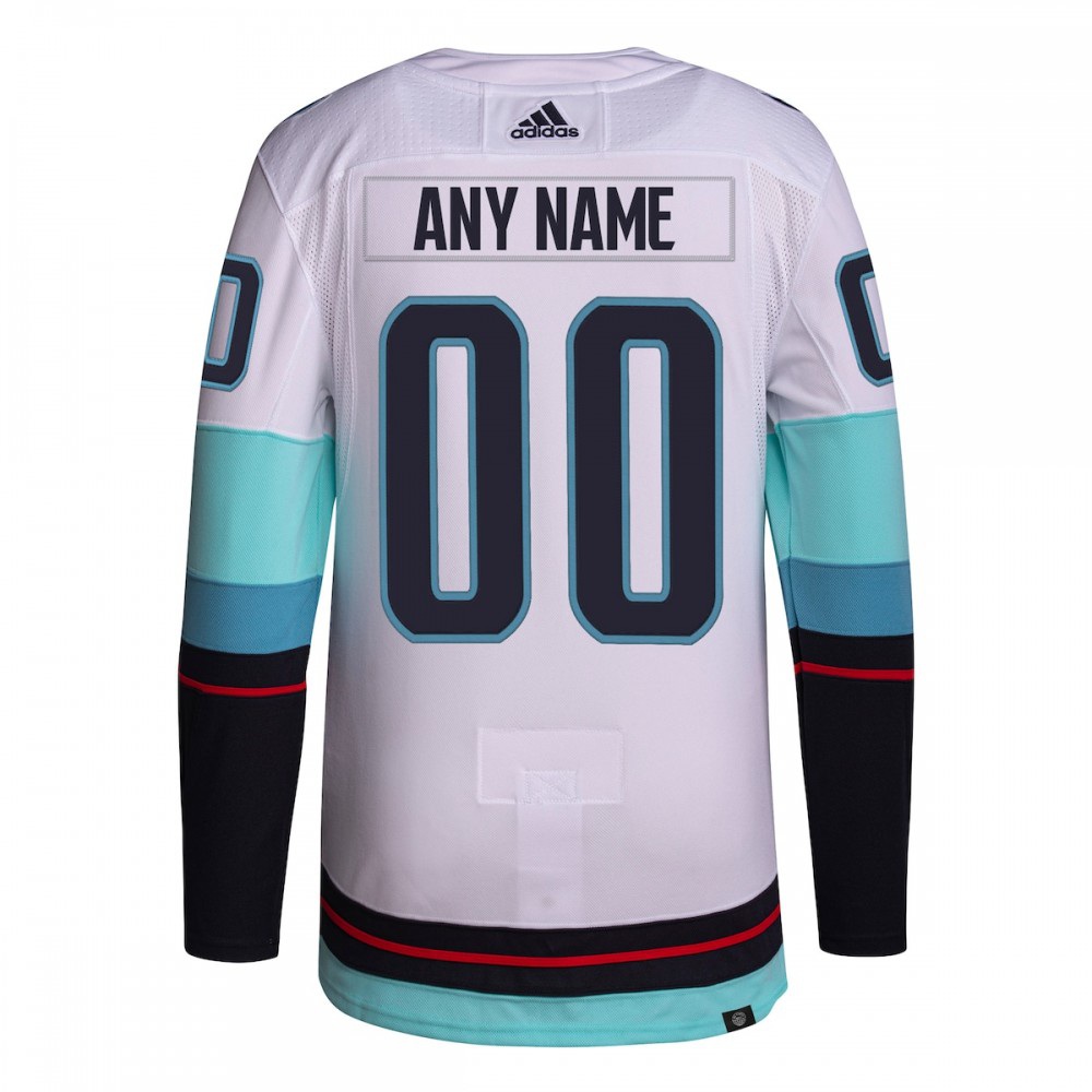 Seattle Kraken adidas Away Primegreen Authentic Custom Jersey - White-Pro Kit Vault | Brand New 26/27 Sports Jerseys
